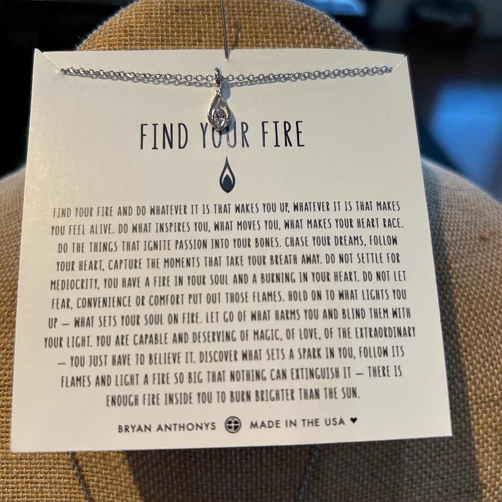 Bryan Anthony “FIND YOUR FIRE” necklace